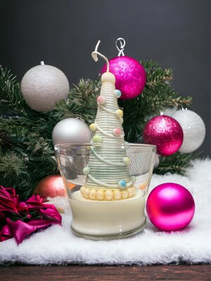 17 oz Decorated Christmas Tree Candle - image2